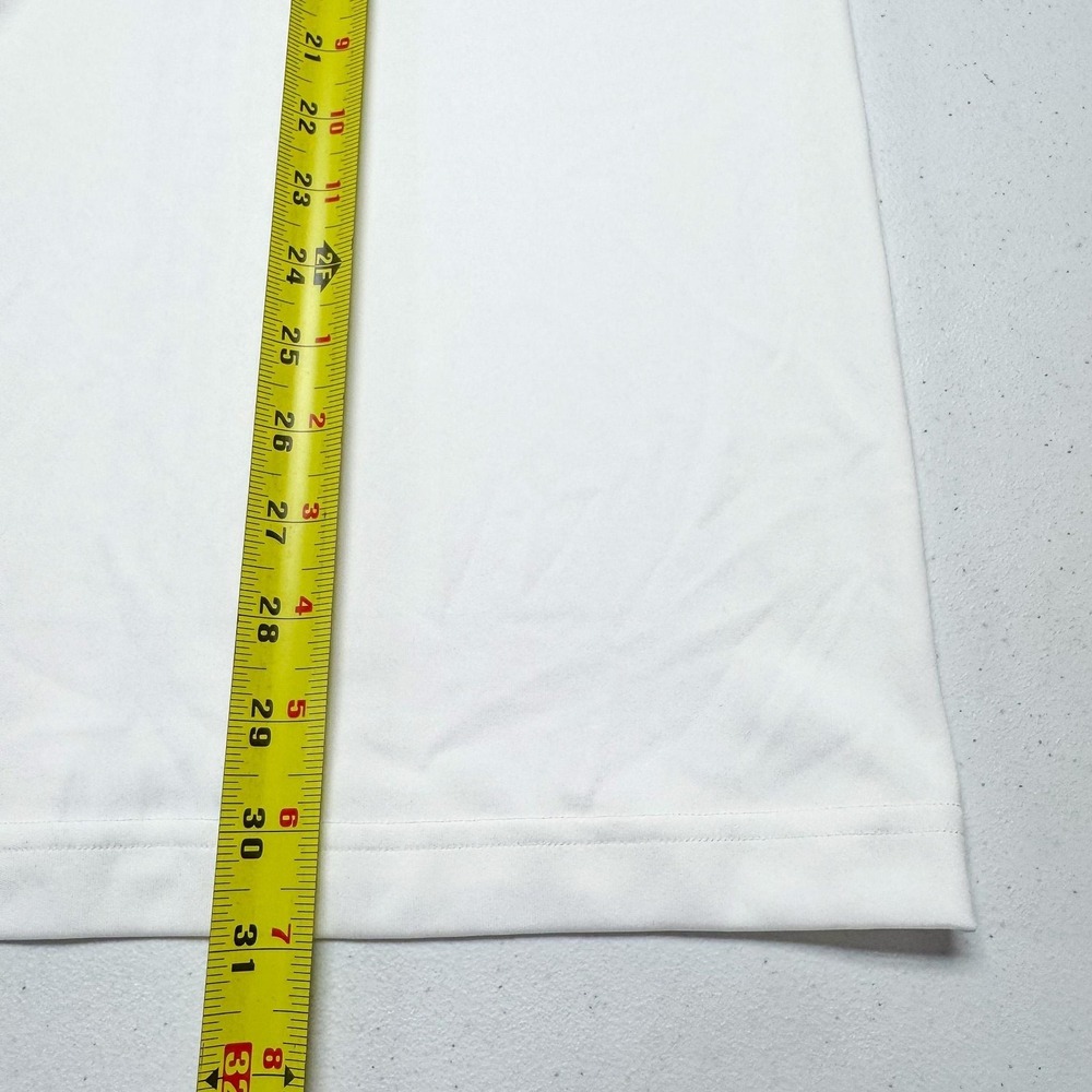 Under Armour Polo Shirt Mens 2XL White Stripe HeatGear Golf Fitted NEW $65 - Picture 11 of 12